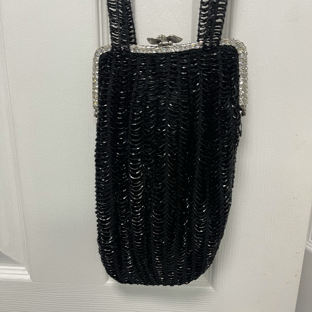 CLARA KASAVINA BEAD WOVEN EVENING HANDBAG